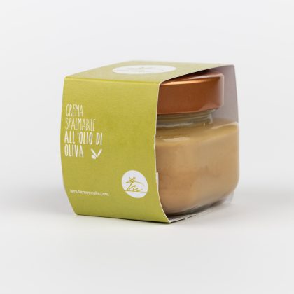 Crema spalmabile alla nocciola e all'olio di oliva